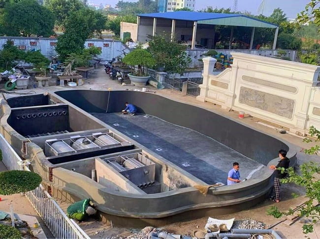 bê tông hồ cá 1