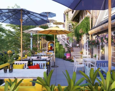 Chi phí thi công sân vườn nhà hàng