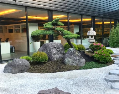 Thi công sân vườn phong cách Nhật cho nhà hàng