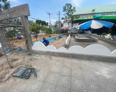Công trình Thi Công Sân Vườn Trường Mầm Non Hương Sen tại Tây Ninh