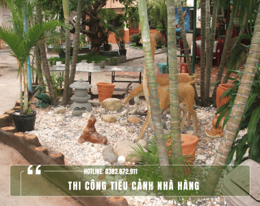 Thi công tiểu cảnh nhà hàng