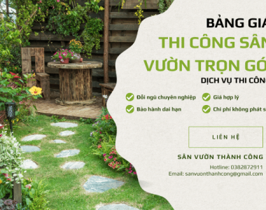 Bảng giá Thi Công Sân Vườn Trọn Gói