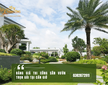 Bảng giá Thi công sân vườn trọn gói tại Cần Giờ