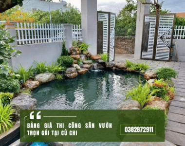 Bảng giá Thi công sân vườn trọn gói tại Củ Chi