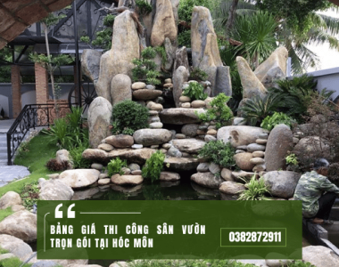 Bảng giá Thi công sân vườn trọn gói tại Hóc Môn