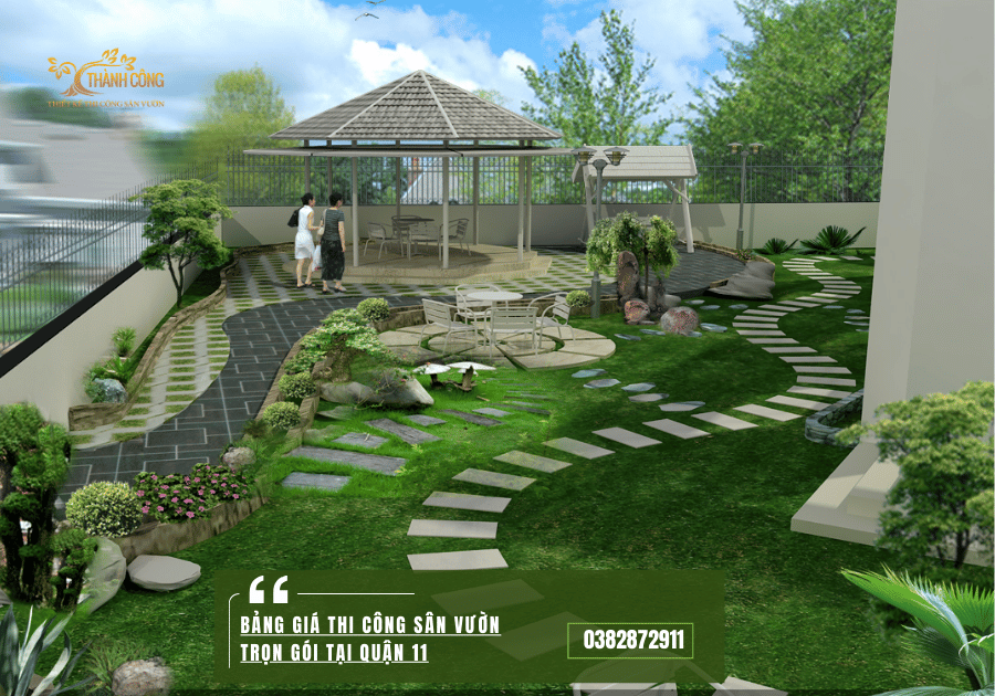 Bảng giá Thi công sân vườn trọn gói tại Quận 11