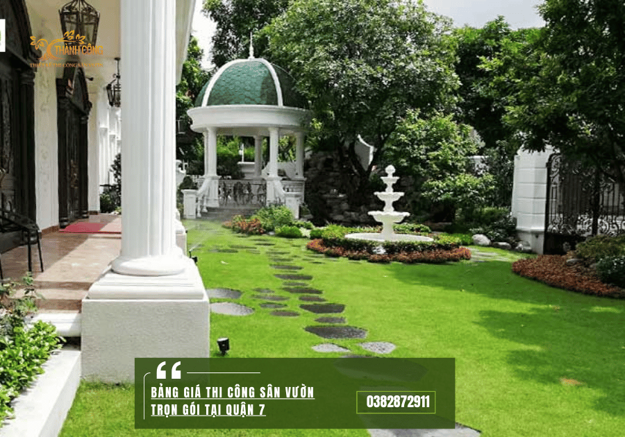 Bảng giá Thi công sân vườn trọn gói tại quận 7 1