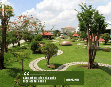 Bảng giá Thi công sân vườn trọn gói tại Quận 8