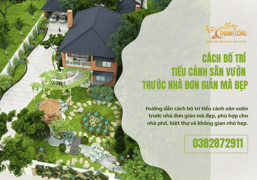 Cách bố trí tiểu cảnh sân vườn trước nhà đơn giản mà đẹp 2