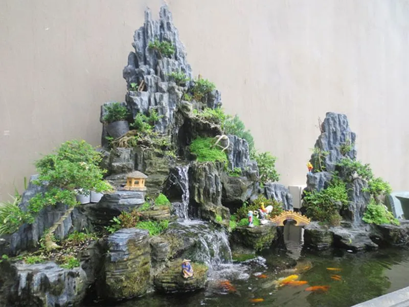 Hòn non bộ đá khô dạng núi