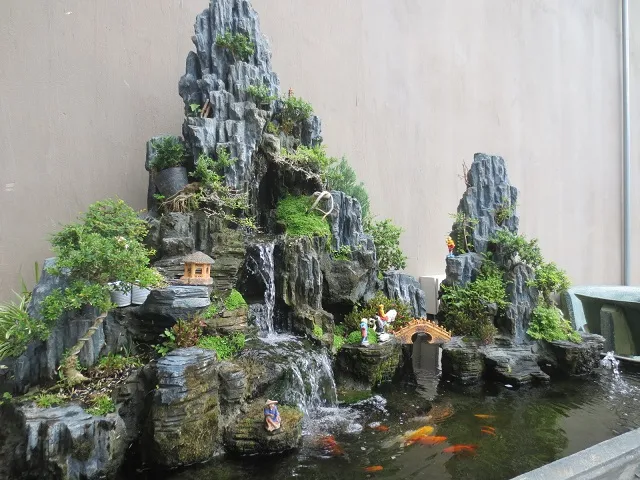 Hòn non bộ mini có thác nước