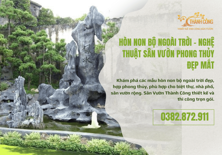 Hòn non bộ ngoài trời