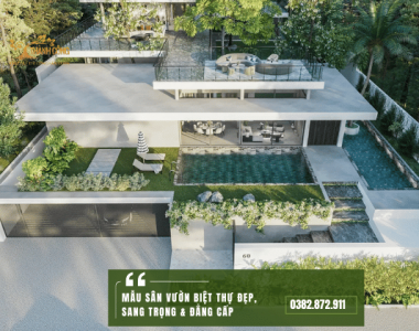 Sân vườn biệt thự hiện đại