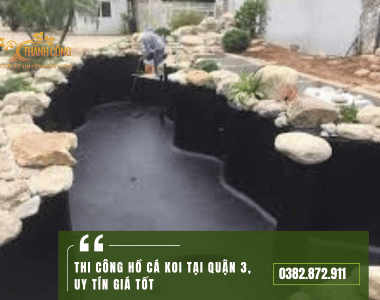 Dịch vụ thiết kế thi công Hồ cá Koi tại Quận 3, Uy tín, đáp ứng mọi nhu cầu khách hàng