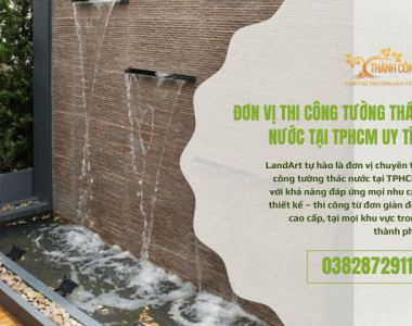 Thi công tường thác nước tại TPHCM