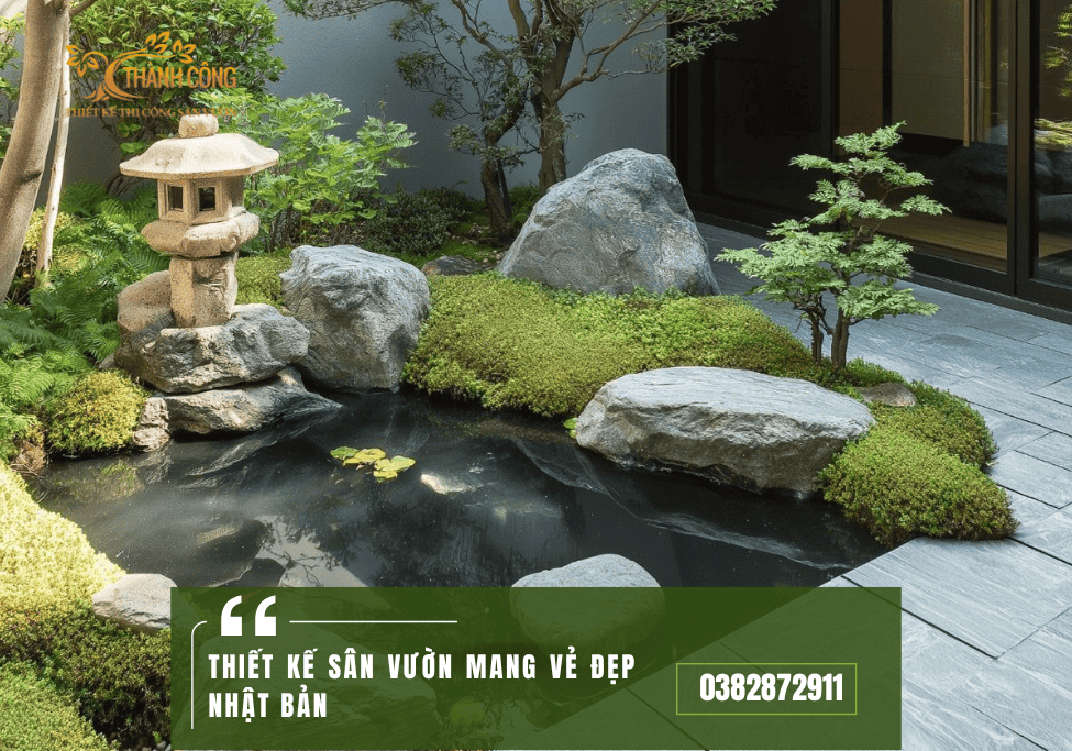Thiết kế sân vườn mang vẻ đẹp Nhật Bản