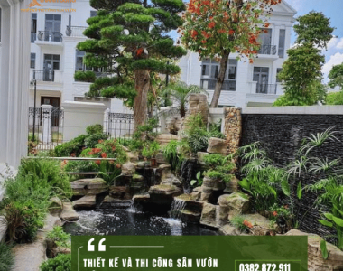Thiết kế và thi công sân vườn biệt thự