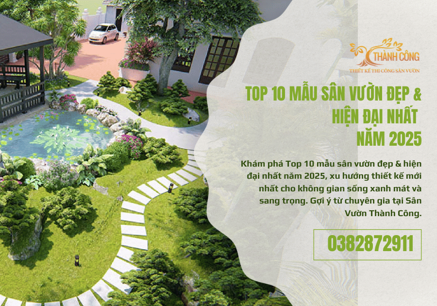Top 10 mẫu sân vườn đẹp & hiện đại nhất năm 2025 (2)