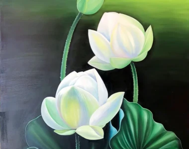 Tranh sơn dầu hoa sen / ngựa / sơn thủy – Vẻ đẹp nghệ thuật và ý nghĩa phong thủy