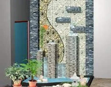 Mẫu Tường thác nước đơn giản cho nhà phố hiện đại, tinh tế