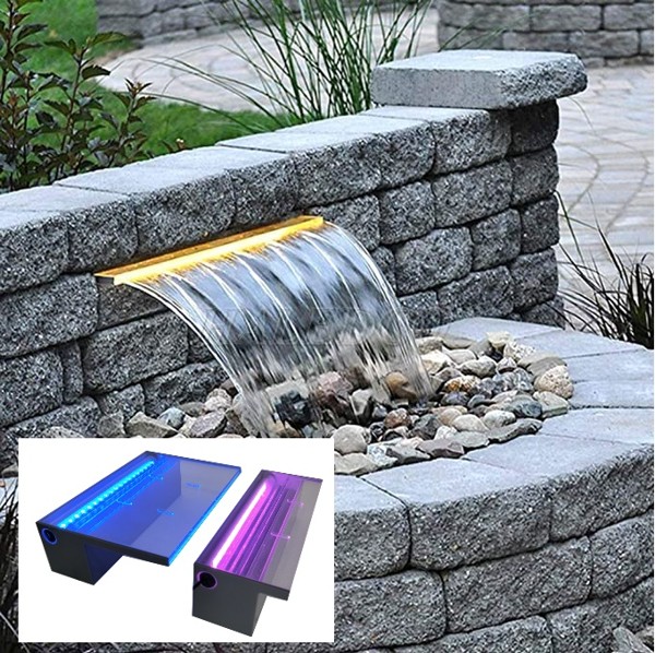 Tường nước mini kết hợp đèn LED