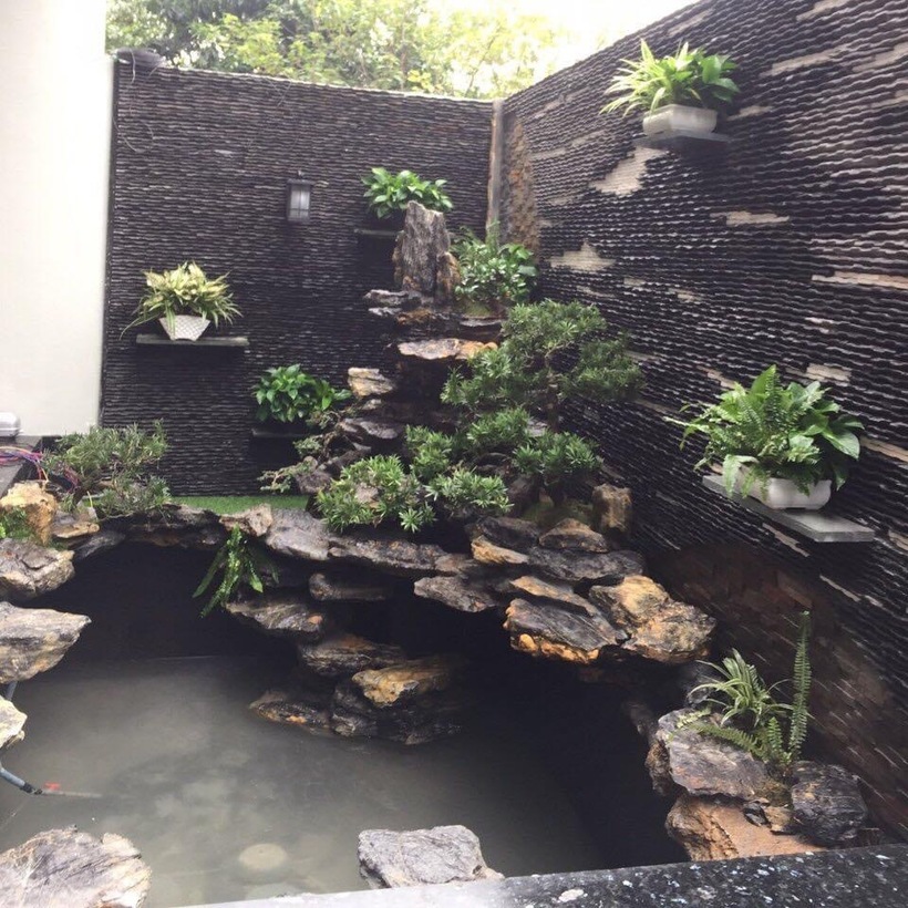 Tường thác nước đá tự nhiên-1