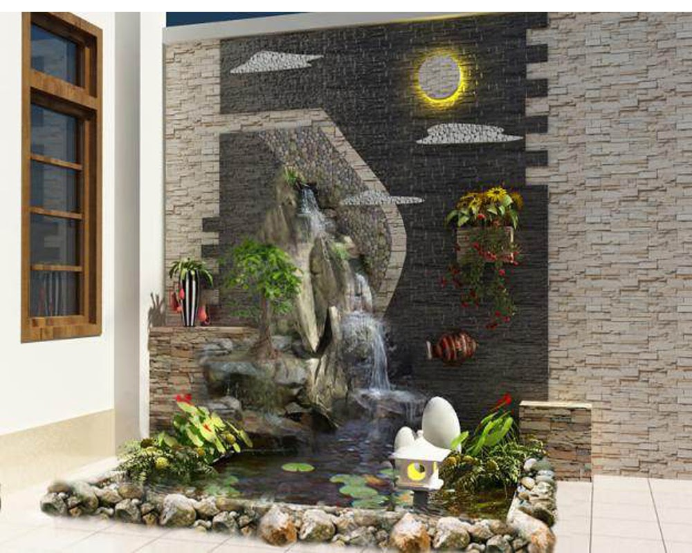 Tường thác nước KẾT HỢP ĐÈN LED