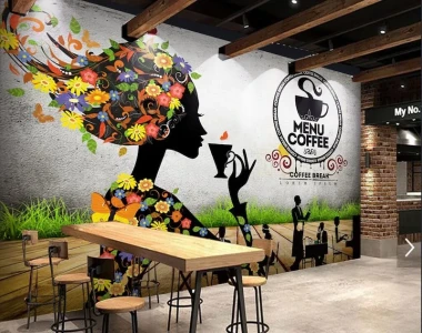 10 Mẫu Tranh Vẽ Tường Quán Cafe Đẹp, Ưa Chuộng Hiện Nay