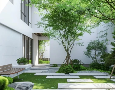 Thi công sân vườn biệt thự Bình Chánh