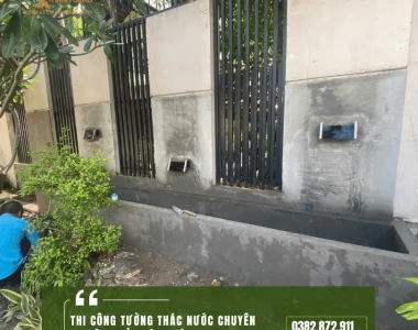 Thi công tường thác nước chuyên nghiệp
